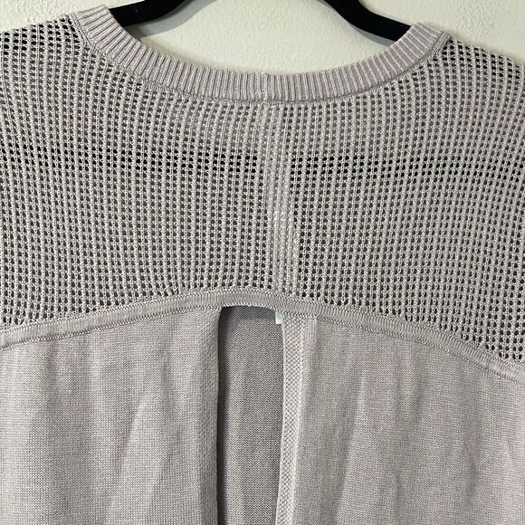 LULULEMON Back To Balance Sweater Size 2 Purple Open Back Cashmere Athleisure - Picture 8 of 13